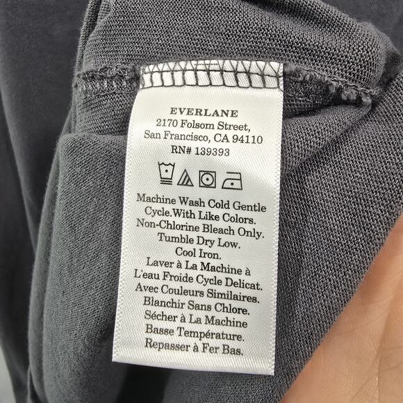 Everlane T Shirt Mens Medium Gray Short Sleeve Crew Organic Cotton Premium - Picture 8 of 10